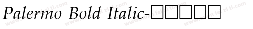 Palermo Bold Italic字体转换